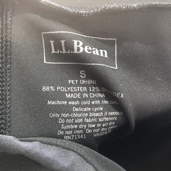 L.L. Bean Pull on Polyester Black Pants with Zipped Pocket Women's Size Small - Picture 4 of 5